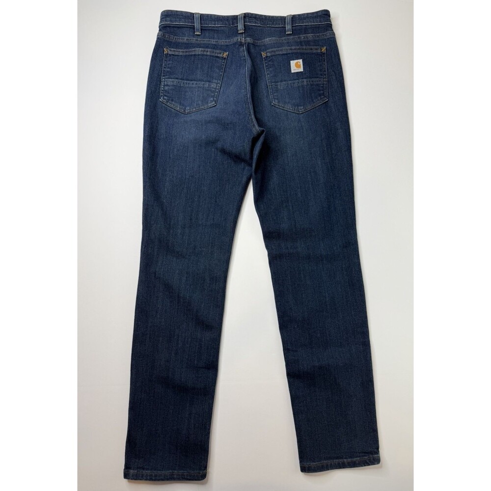 Carhartt Women’s Size 12 Regular Slim Fit Straight Leg Jeans Dark Wash Denim